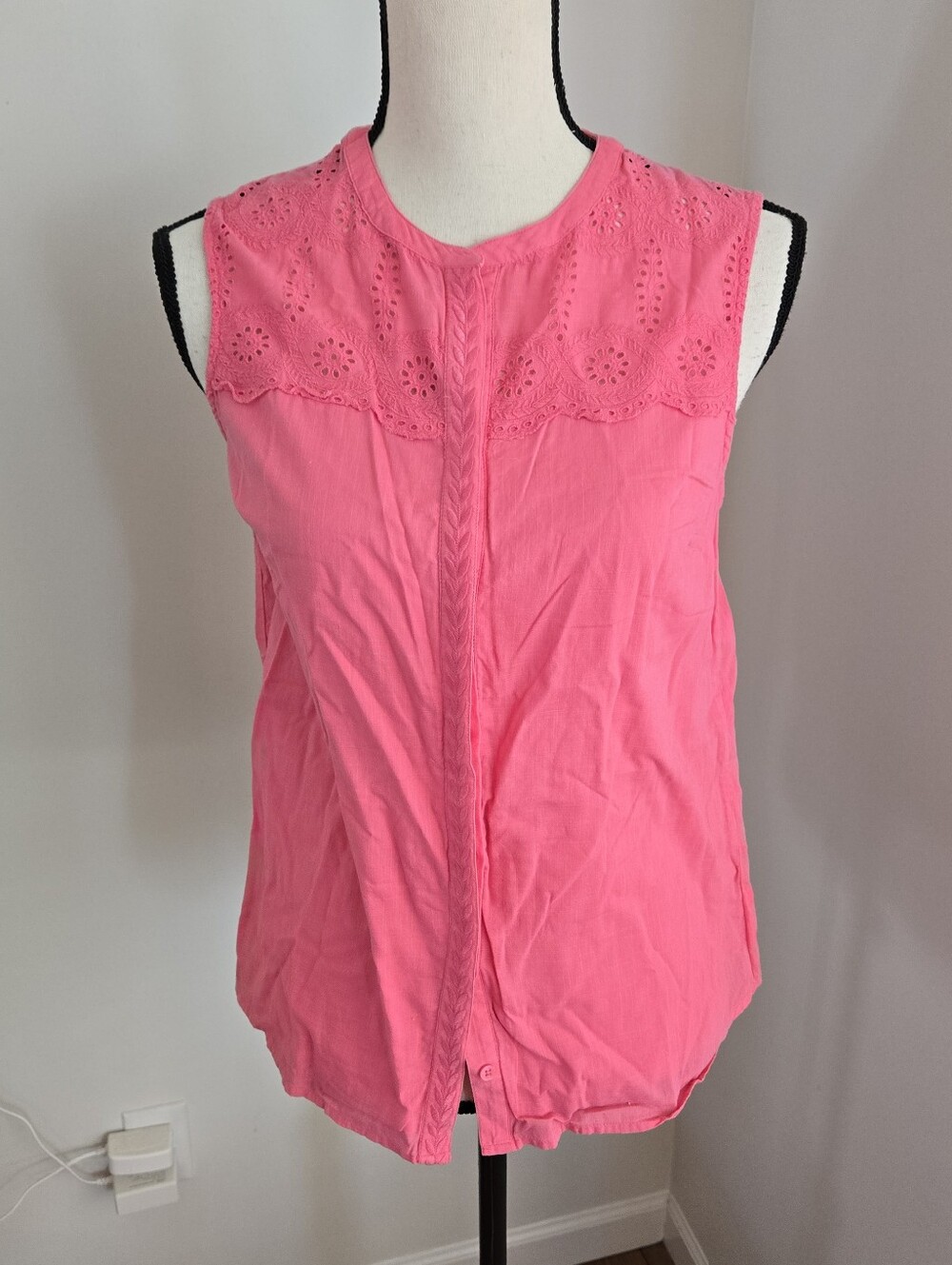 Boden Sleeveless Hot Pink Womens Blouse Sz 4